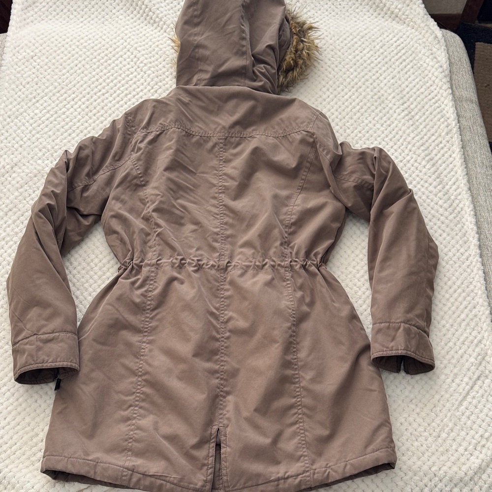🧥 EUC Rachel Roy Faux Fur Hooded Parka Coat – Women’s Size Small - Picture 8 of 14